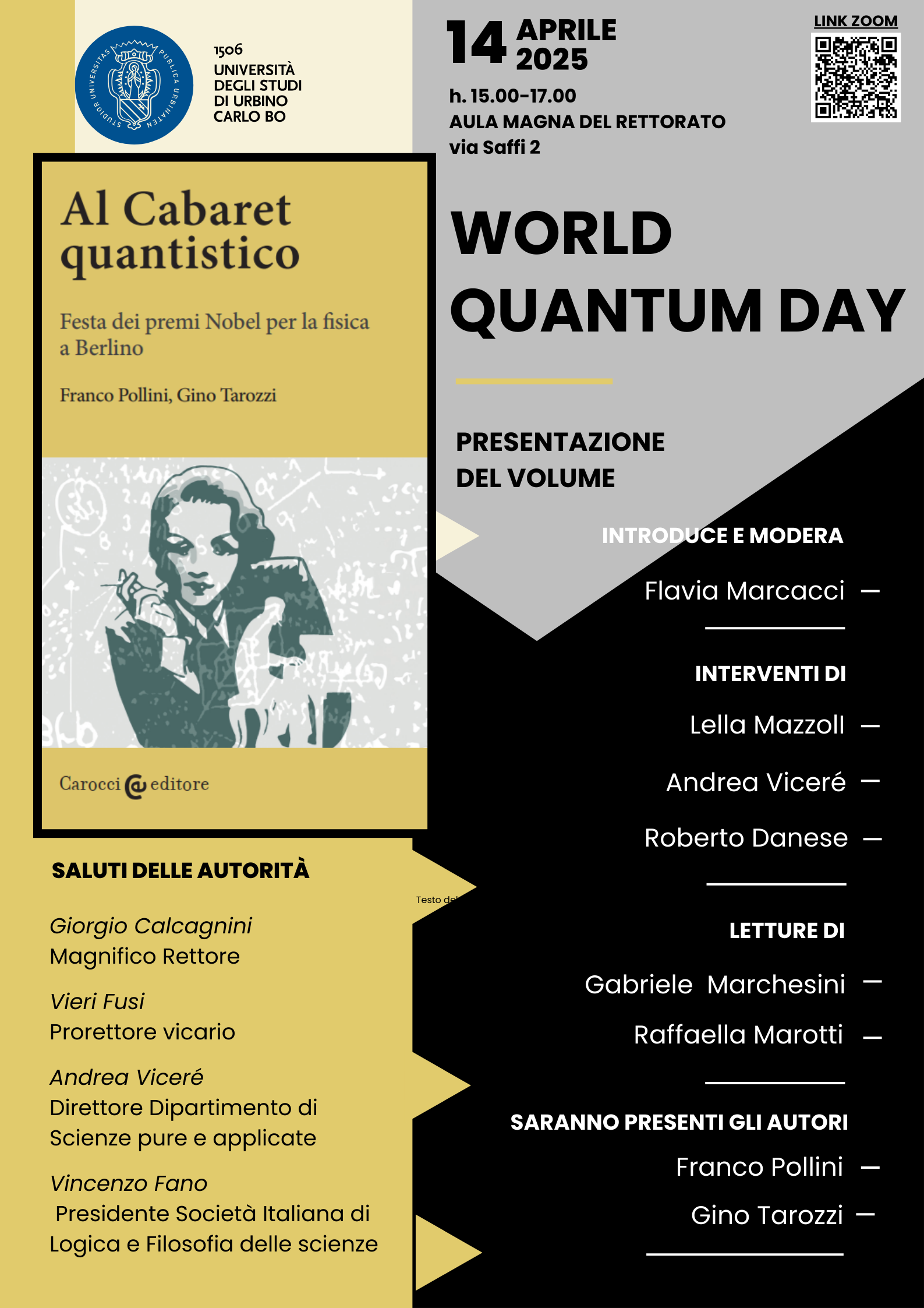 Al Cabaret quantistico. Festa dei premi Nobel per la fisica a Berlino (At the Quantum Cabaret. Nobel Prize Celebration for Physics in Berlin.) alt