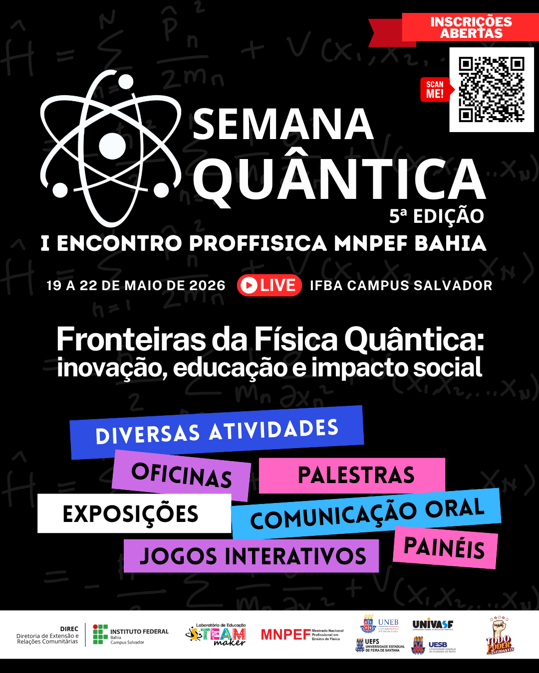 Semana Quântica - 5ª Edição / I Encontro MNPEF Bahia alt